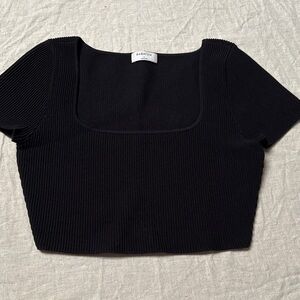 Babaton Ebony Square Neck Crop Top